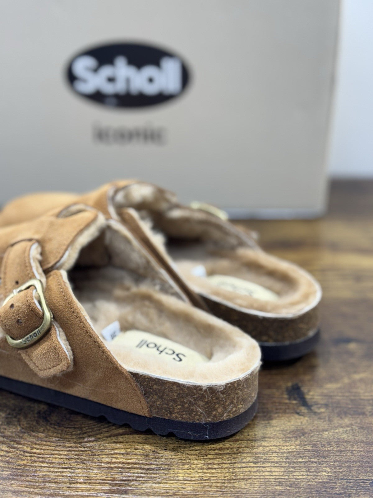 Scholl  Fae New F Sabot Donna Suede Cognac  Casual 38