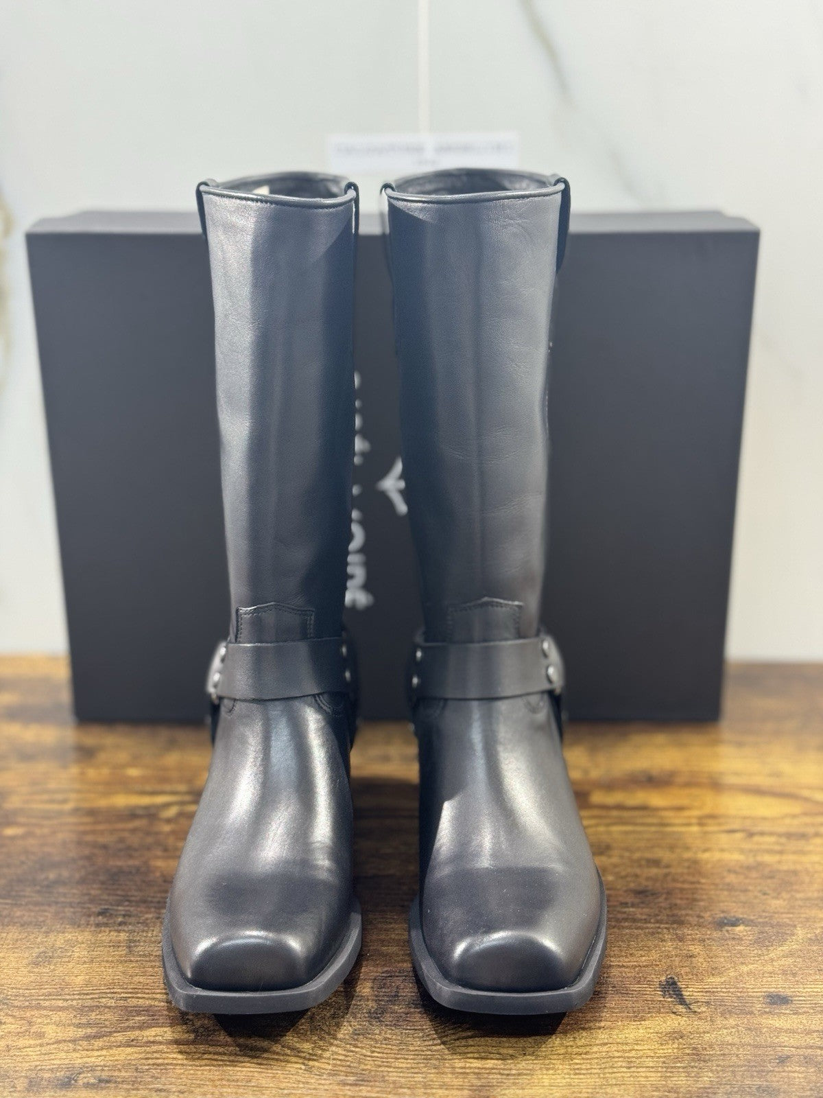 Gisel Moire’ Texano  Donna Pelle Nera Made In Italy 37