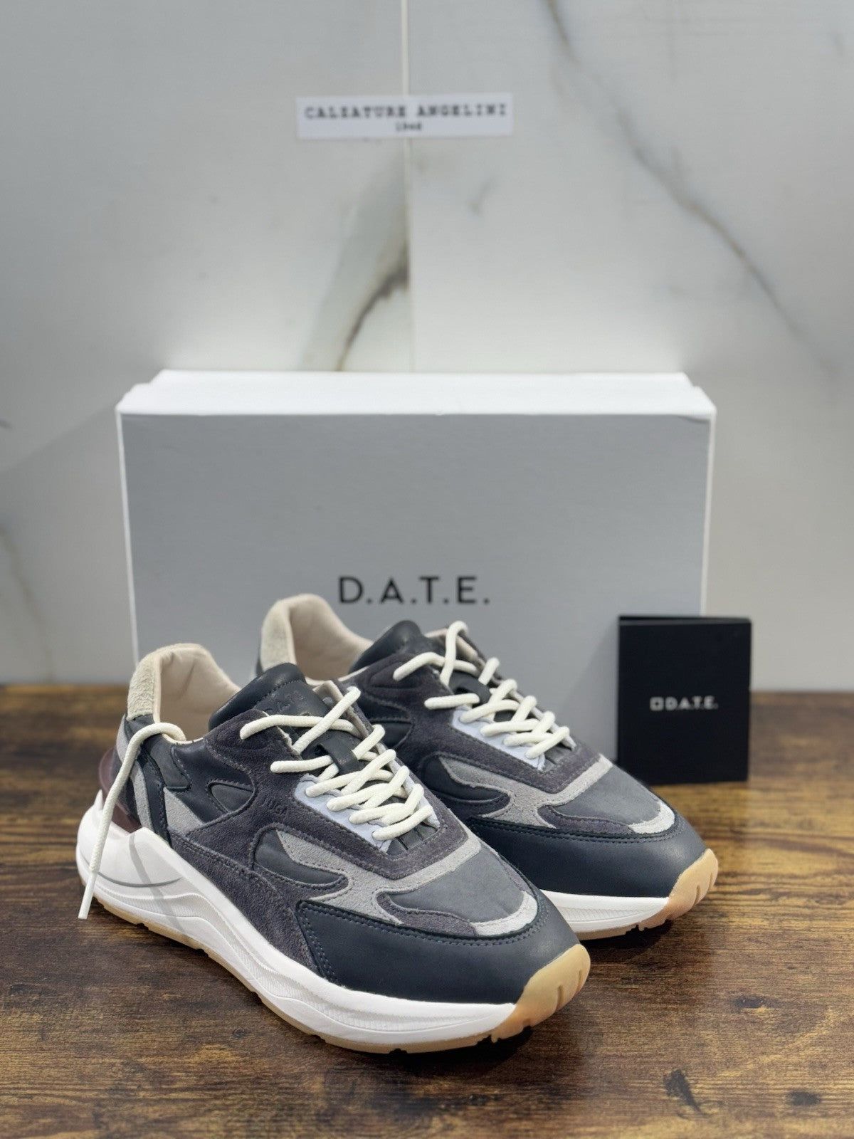 D.A.T.E Fuga Dragon Donna   sneaker Pelle Wax Antracite    Casual Shoes 36