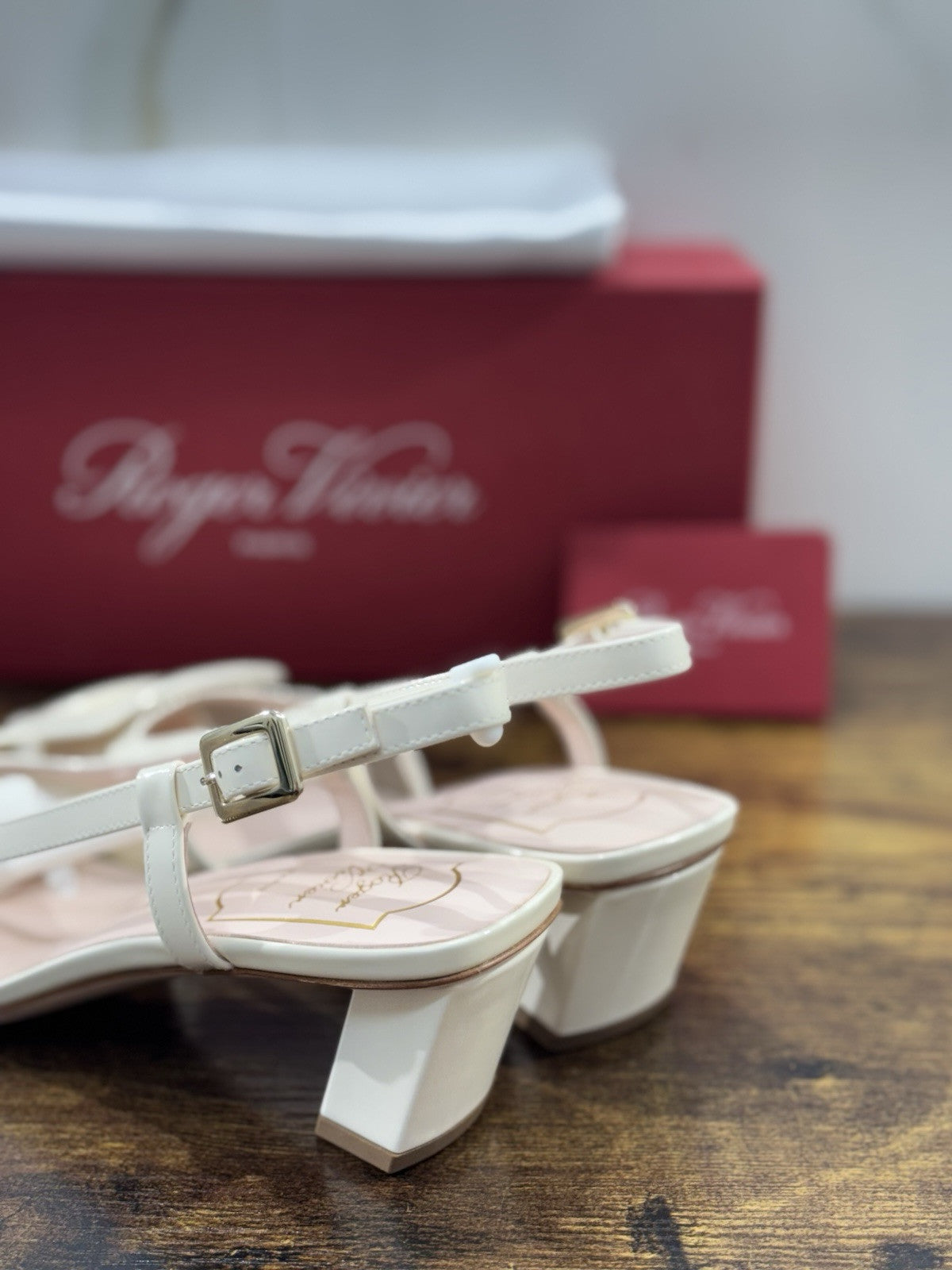Roger Vivier Décolletés Slingback Belle Vivier 45 Mm  in pelle White Mesh 36.5
