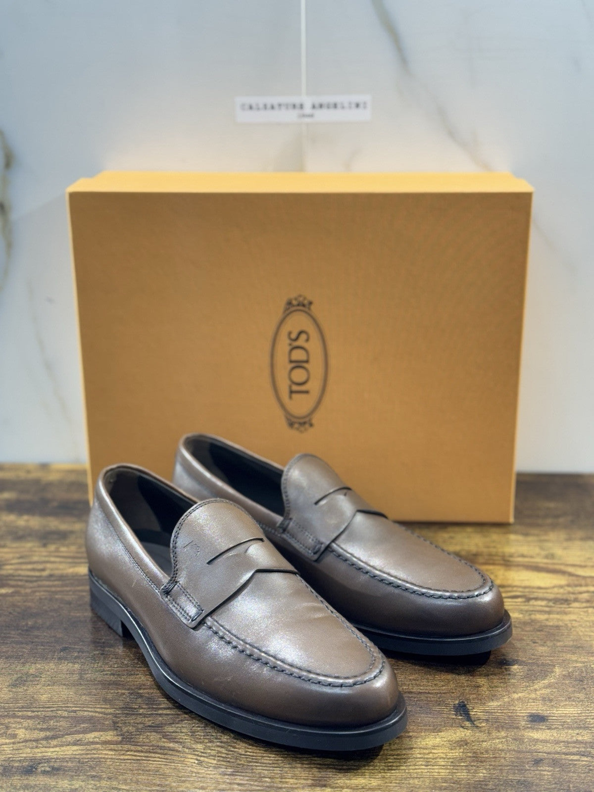 Tod’s Mocassino Uomo Icon  Gommino Pelle Cacao  Brown Luxury Tod’s 42.5
