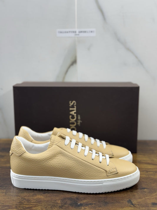 Doucal’s Sneaker Uomo Icon Pelle Beige     Luxury Men Shoes Doucal’s 41
