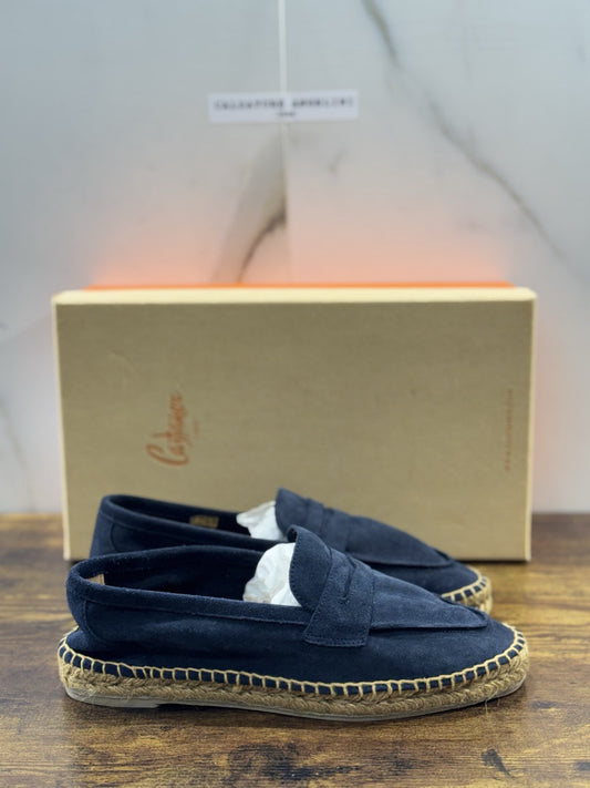 Castagner Espadrillas Uomo Mocassino Suede Blu  Original 40