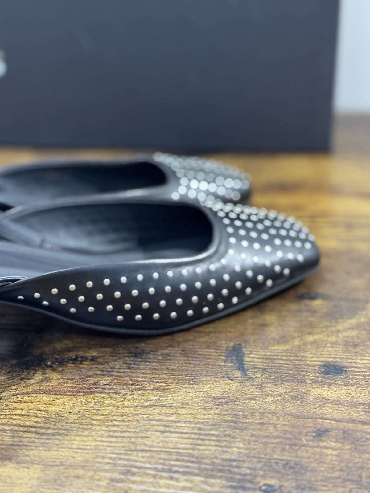 Alohas Sling Back  Donna Pelle Nero Studs    Casual Shoe Woman 36