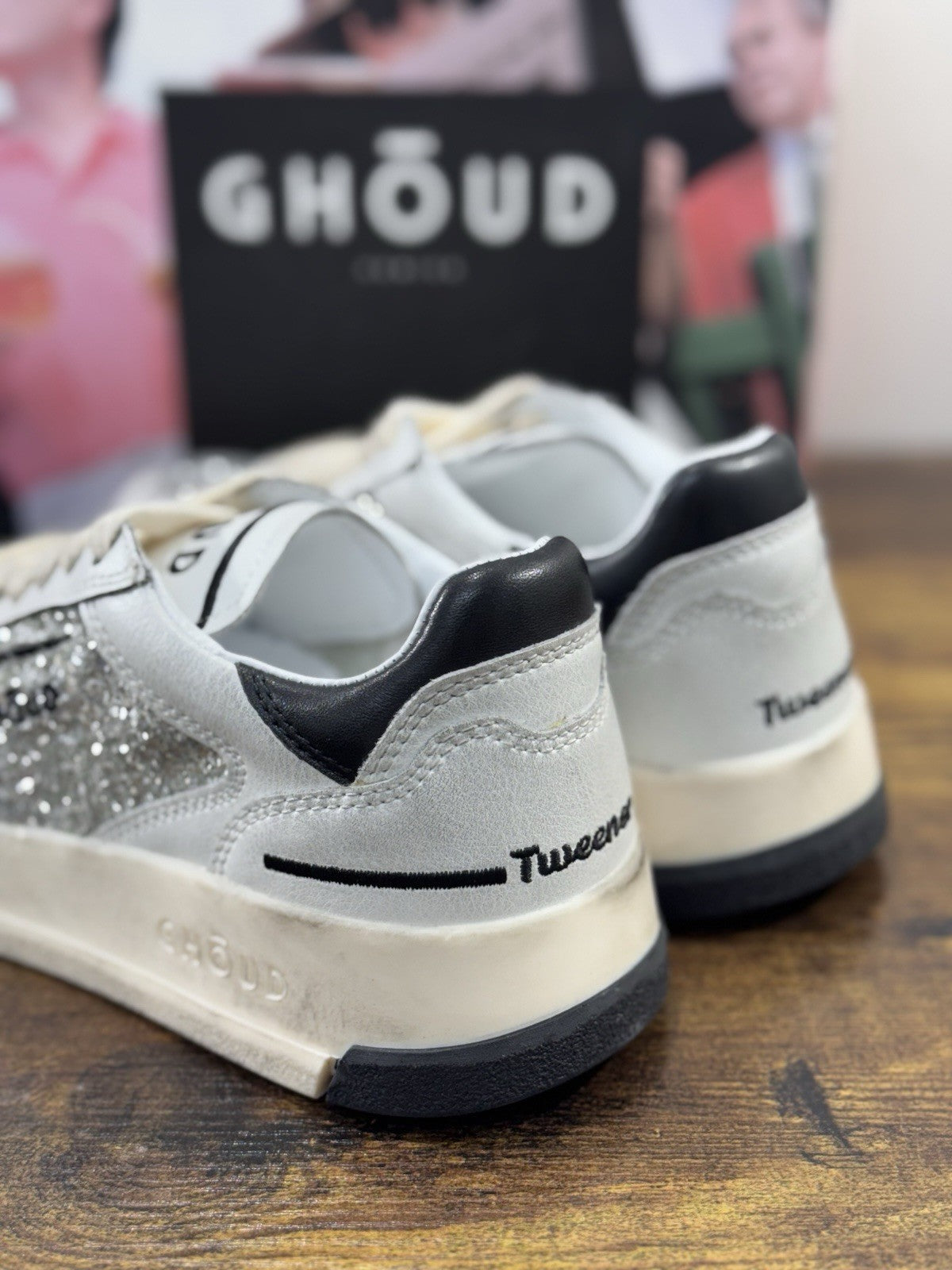 Ghoud Sneaker Donna Tweener Low Pelle Silver Black    Casual Woman Sneaker 37