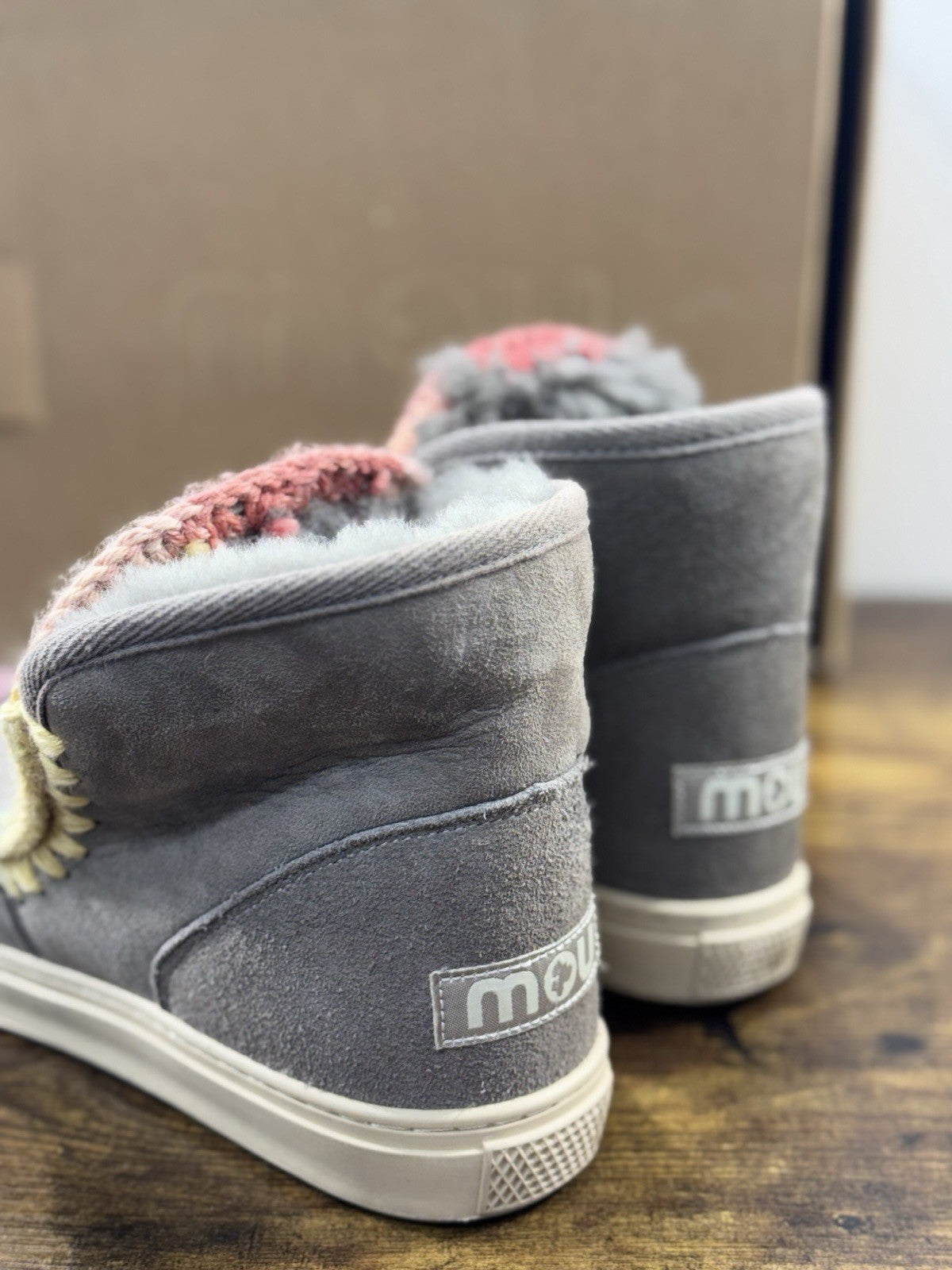 Mou eskimo Sneaker Rainbow  Casual Mou Woman Boot  Suede Grey 41