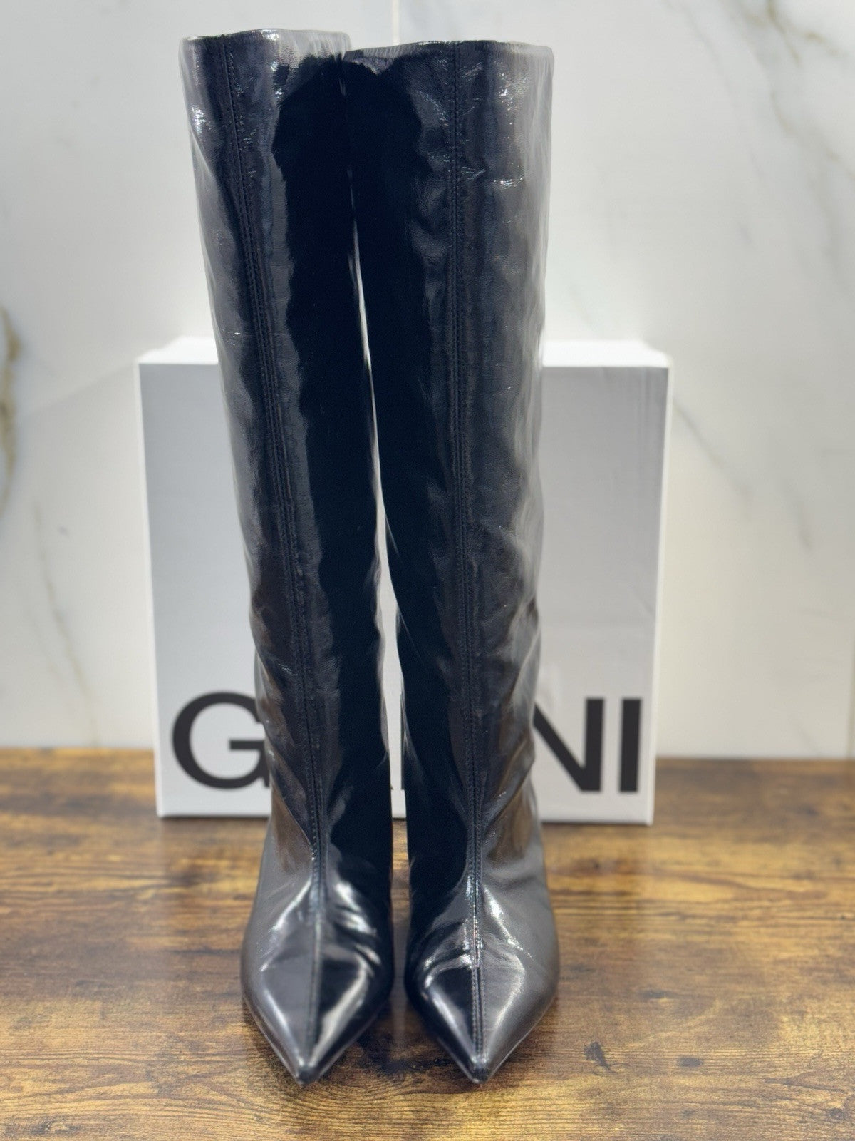 Ganni Stivale Donna  Pelle Nero Causal Boot Donna Ganni 37