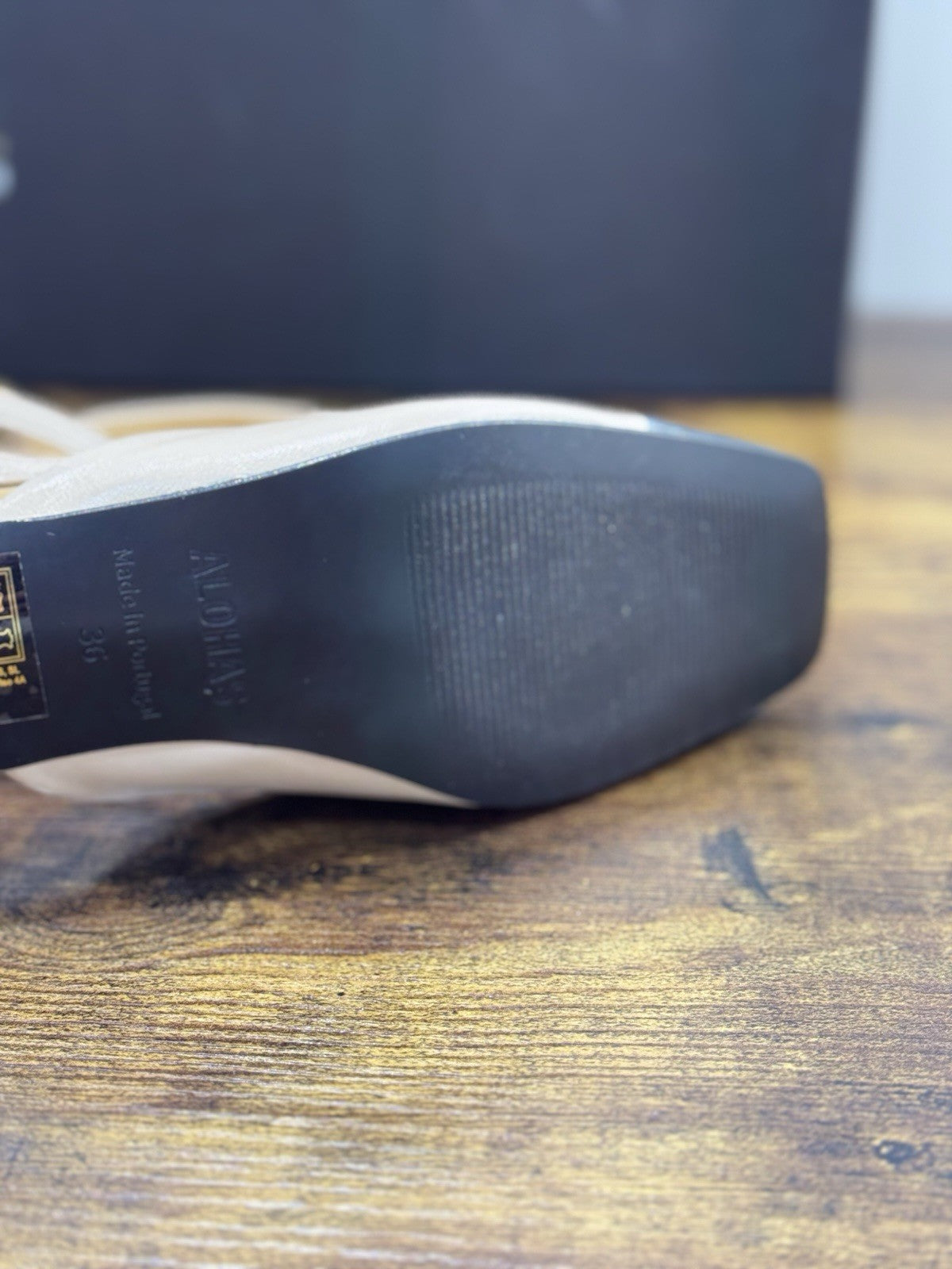 Alohas Sling Back  Donna Pelle Nero Crema     Casual Shoe Woman 36