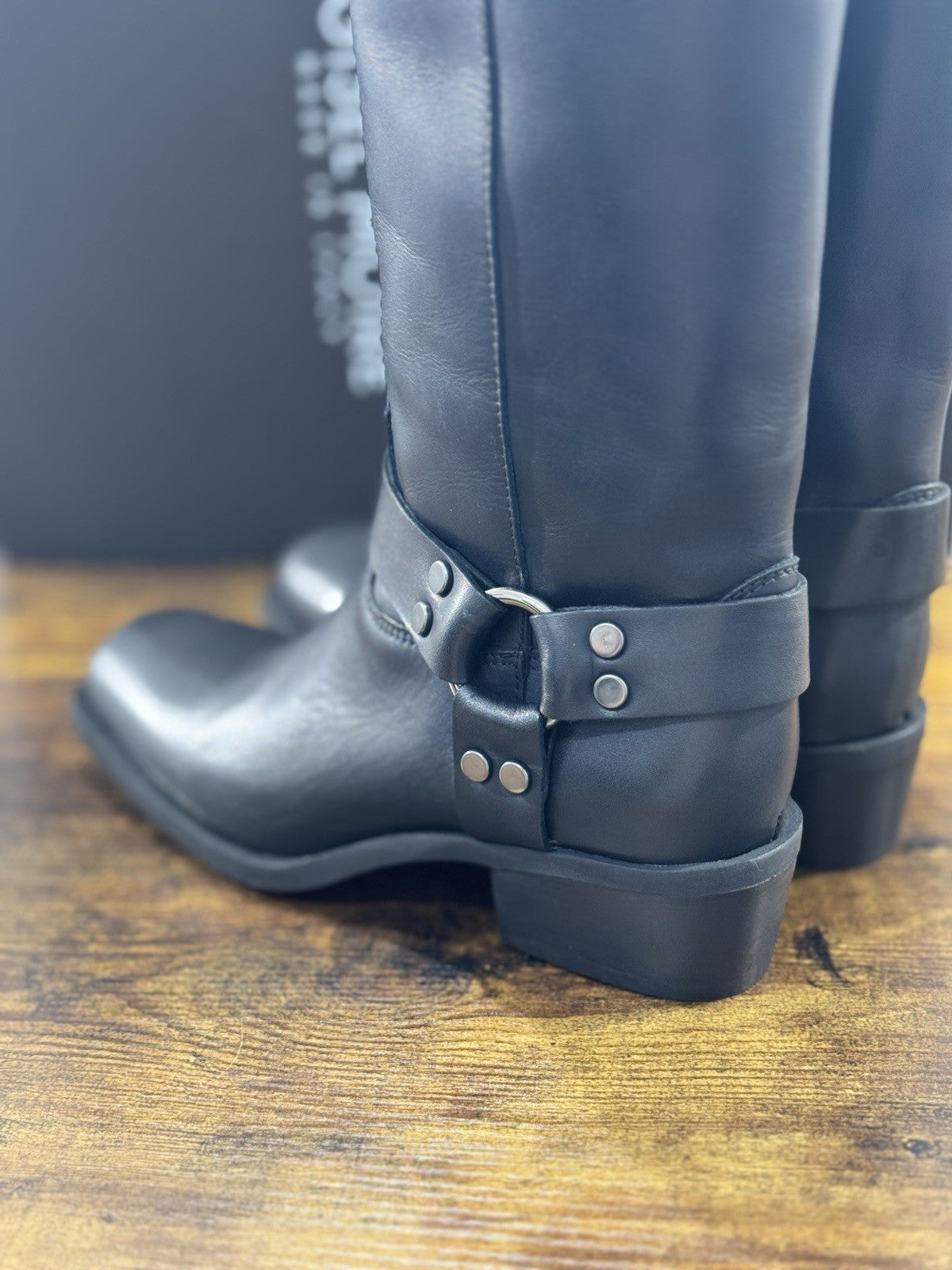 Gisel Moire’ Texano  Donna Pelle Nera Made In Italy 37