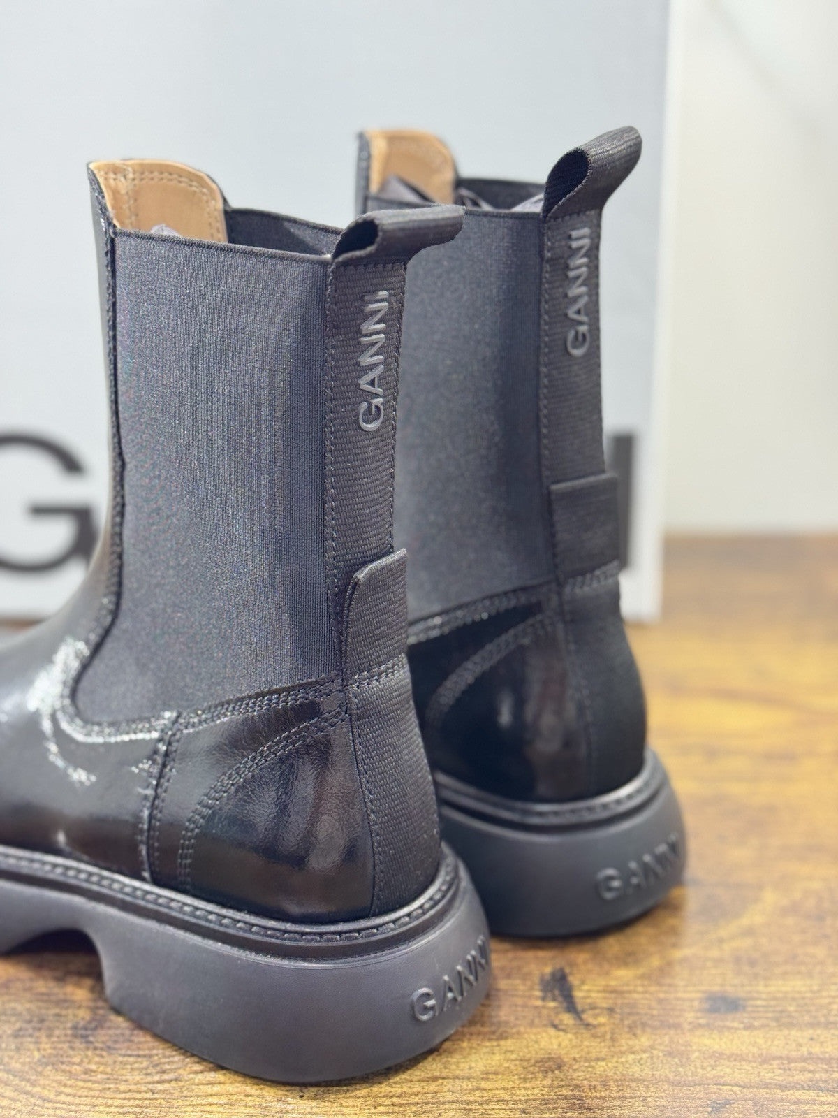 Ganni Chelsea Boot Donna Pelle Nero Causal Boot Donna Ganni 37