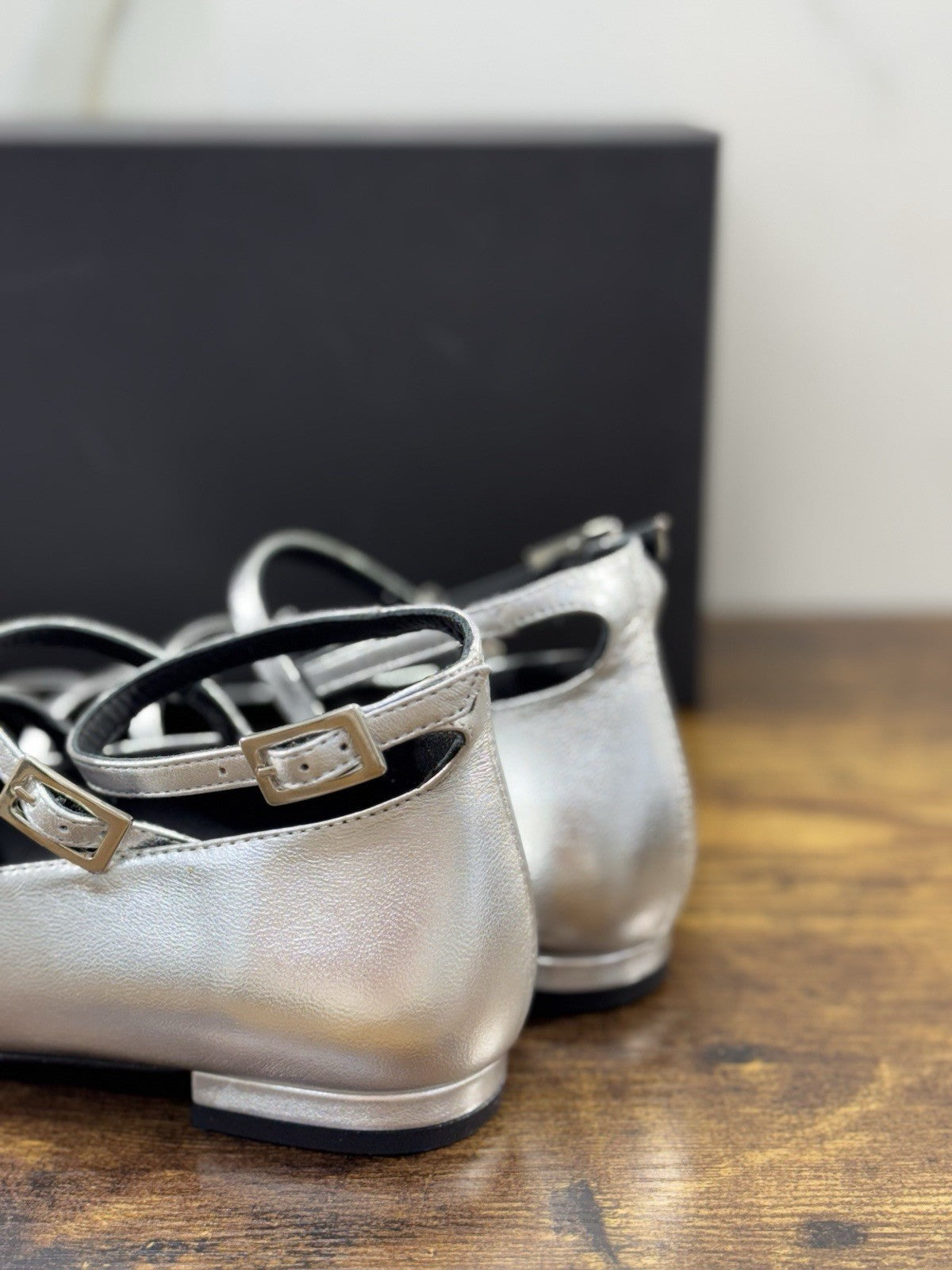 Alohas Ballerina Donna Pelle Silver Casual Shoe 36