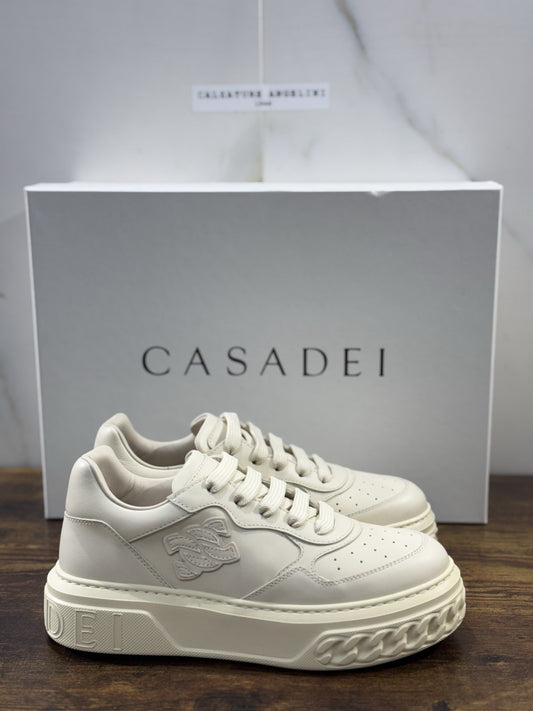 Casadei Sneakers Casadei Off Road in Pelle Milk  Luxury Casadei Casual 38.5