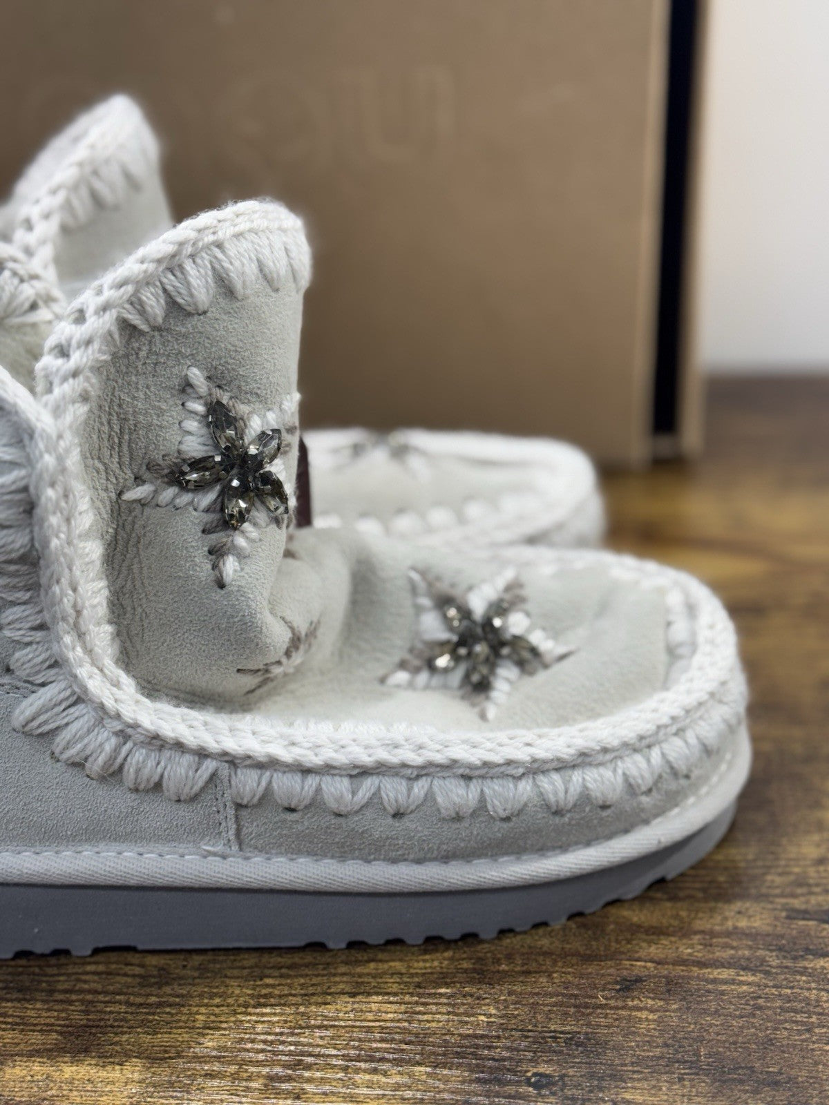 Mou eskimo Wool Stars Avorio Casual Mou Woman Boot  Pietre  Logo 40