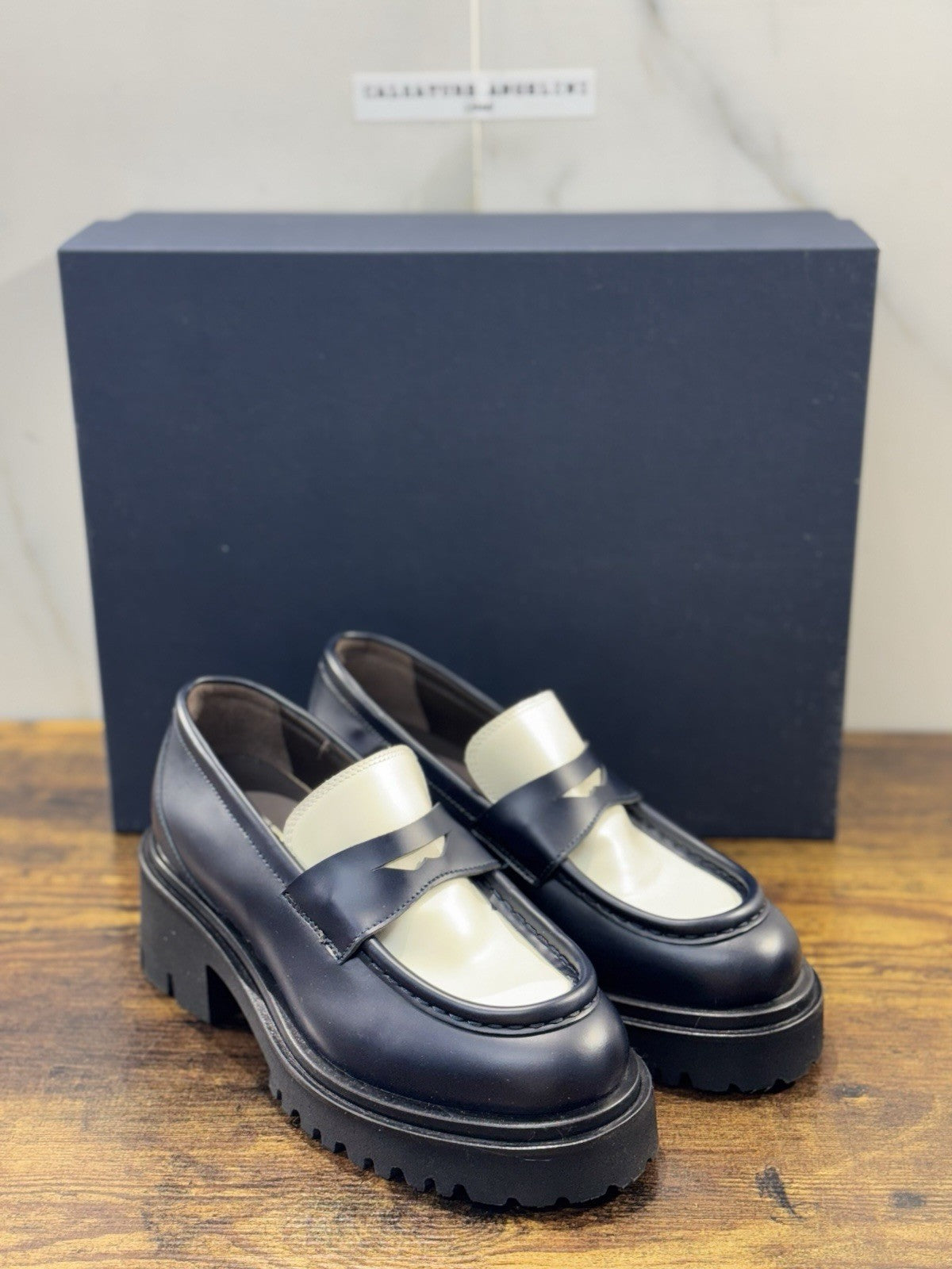 Seboy’s Mocassino  Donna Pelle Blu   Casual Woman Loafer 40