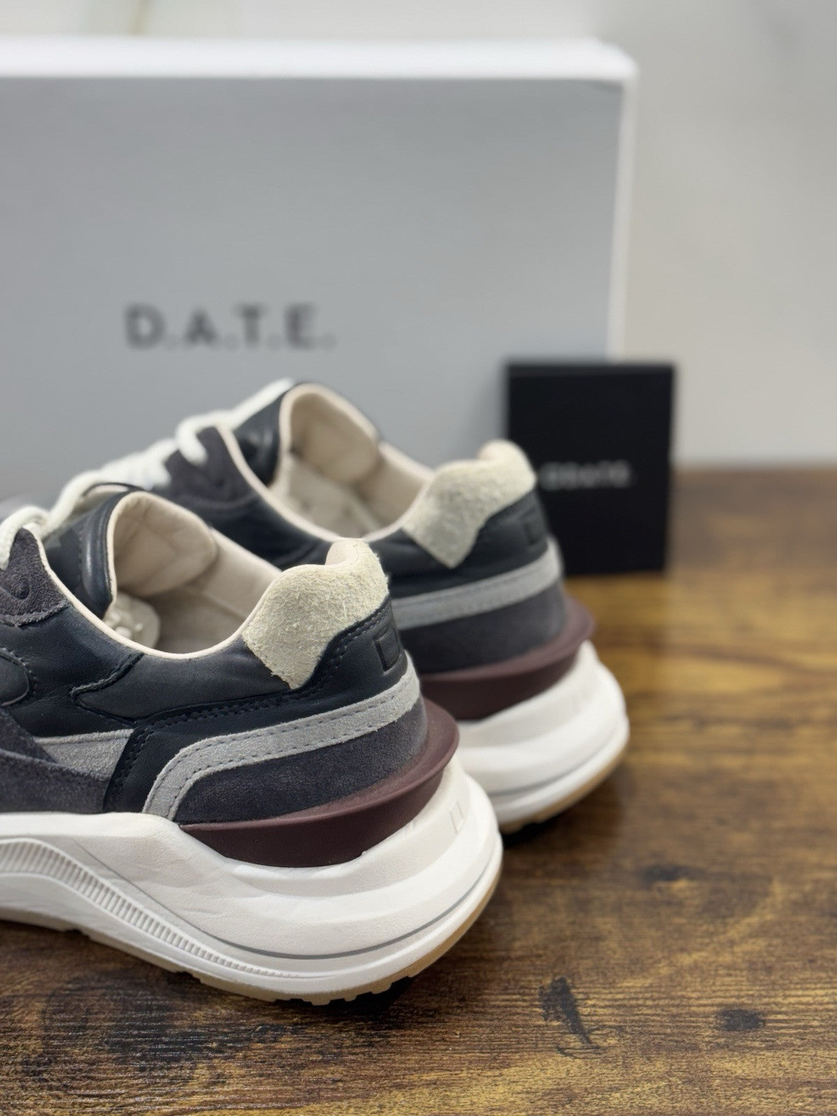 D.A.T.E Fuga Dragon Donna   sneaker Pelle Wax Antracite    Casual Shoes 36