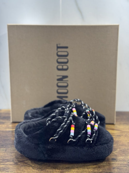 Moon Boot Mule Faux Fur Beads   Casual Icon Mountain Mule Nero 39/40
