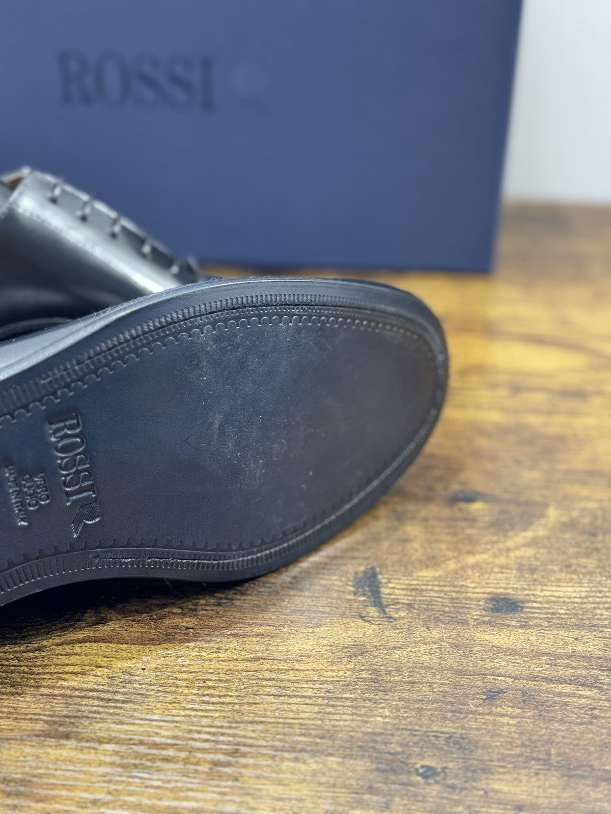 Rossi Scarpa Uomo Oxford Pelle Nera  Made In Italy 41