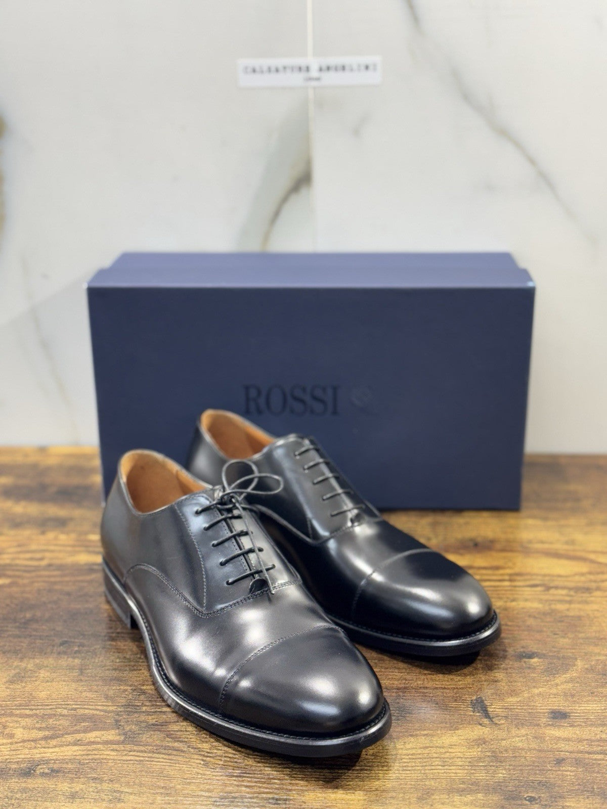 Rossi Scarpa Uomo Oxford Pelle Nera  Made In Italy 41