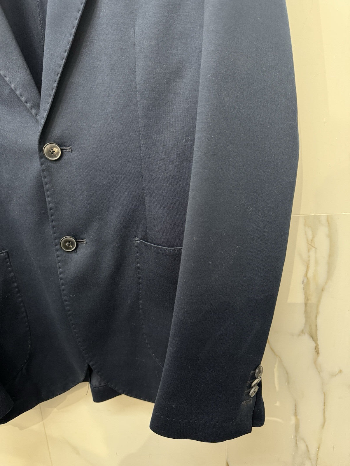 Twenty One Giacca Uomo 2 Bottoni  Blu Filo Di Scozia 46