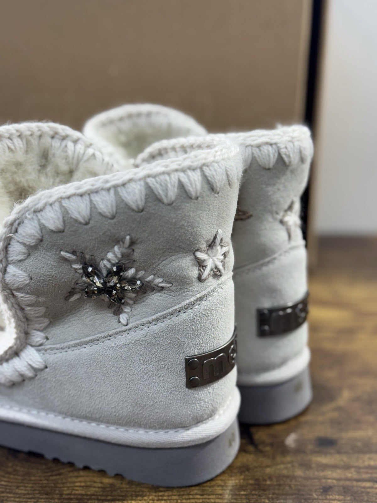 Mou eskimo Wool Stars Avorio Casual Mou Woman Boot  Pietre  Logo 40