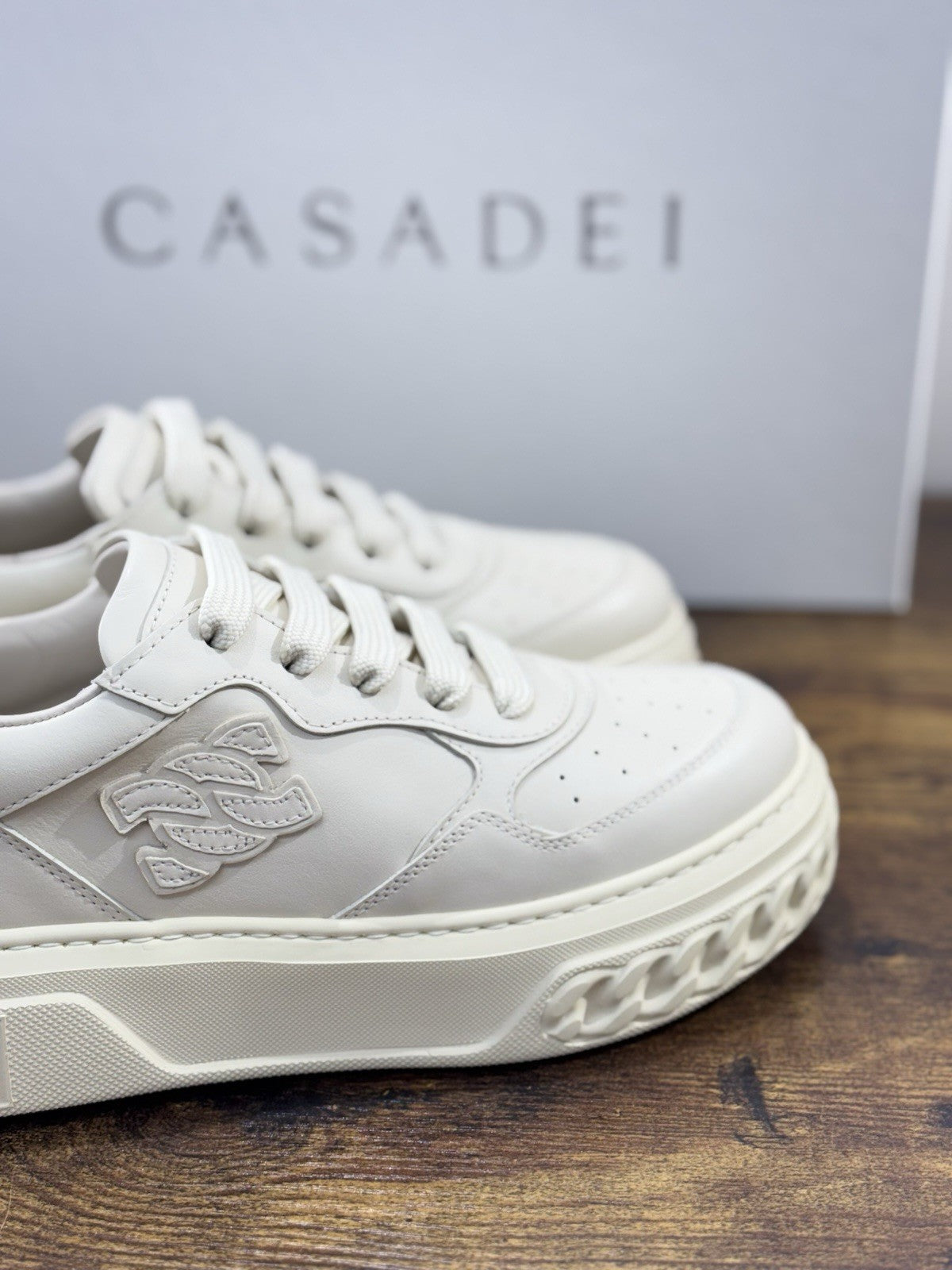 Casadei Sneakers Casadei Off Road in Pelle Milk  Luxury Casadei Casual 37.5
