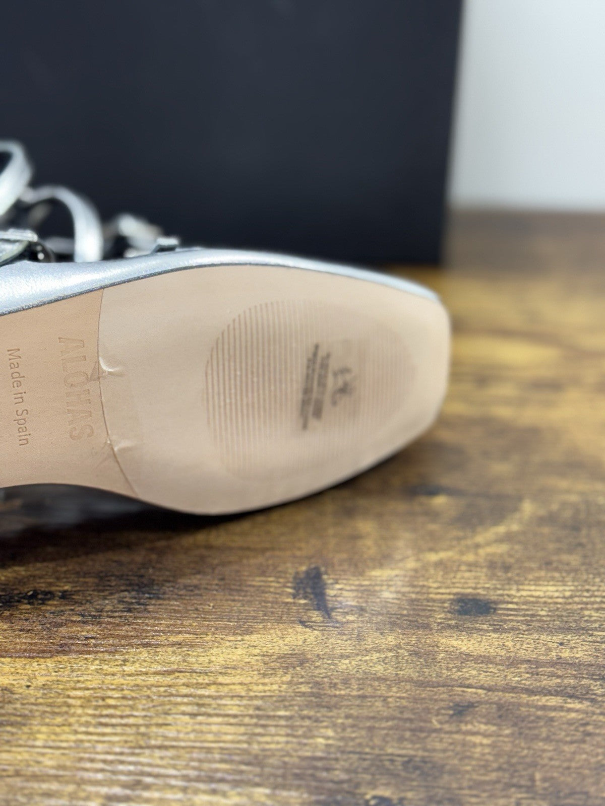 Alohas Ballerina Donna Pelle Silver Casual Shoe 36