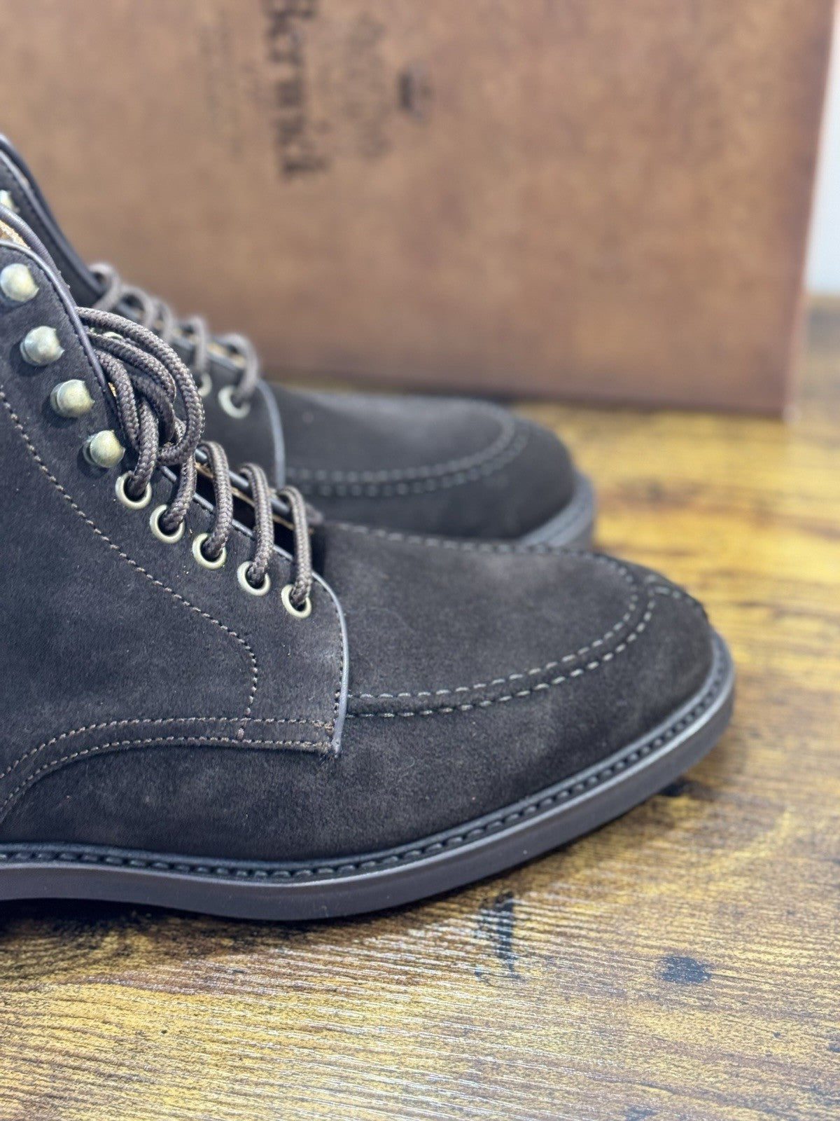 Berwick 1707 Stivaletto Uomo Suede Marrone Fondo Vibram Casual Boot 42.5