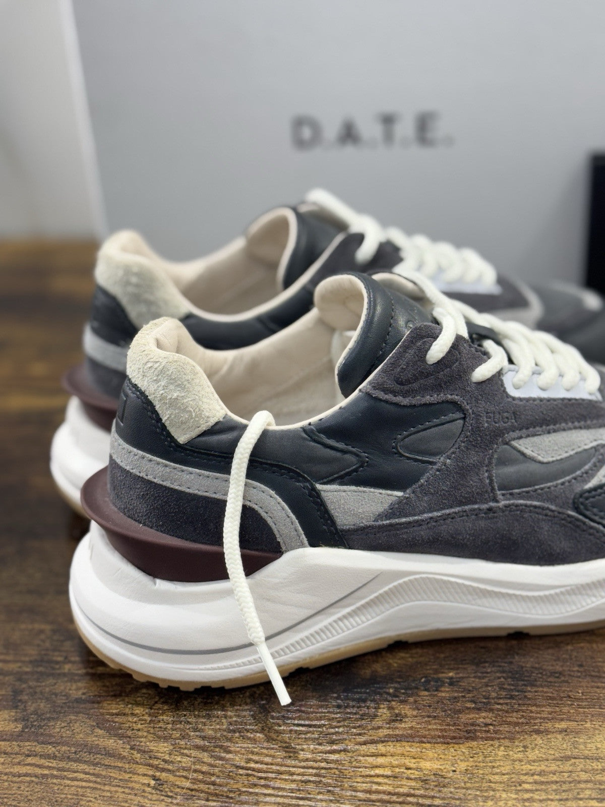 D.A.T.E Fuga Dragon Donna   sneaker Pelle Wax Antracite    Casual Shoes 36