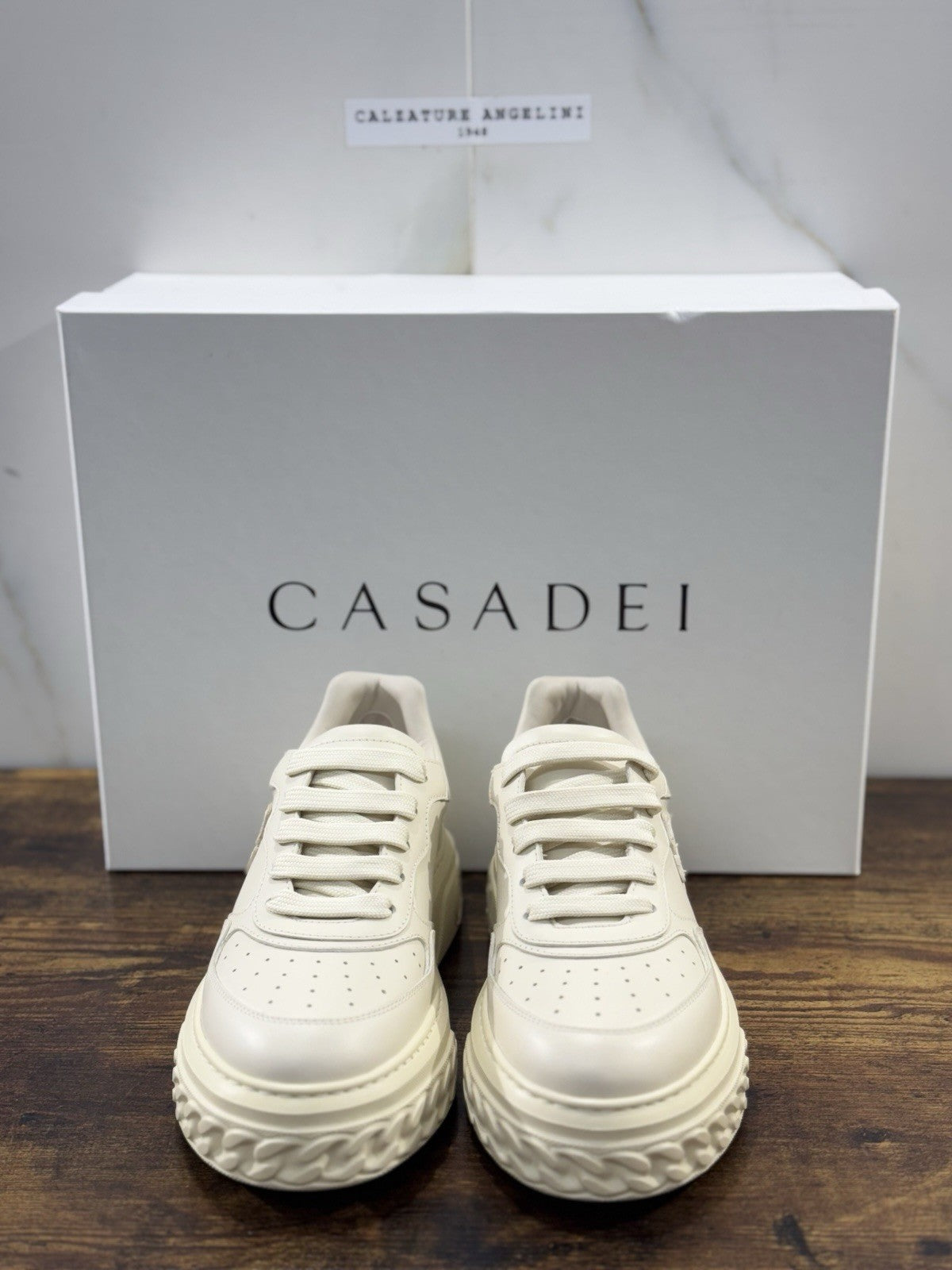 Casadei Sneakers Casadei Off Road in Pelle Milk  Luxury Casadei Casual 38.5