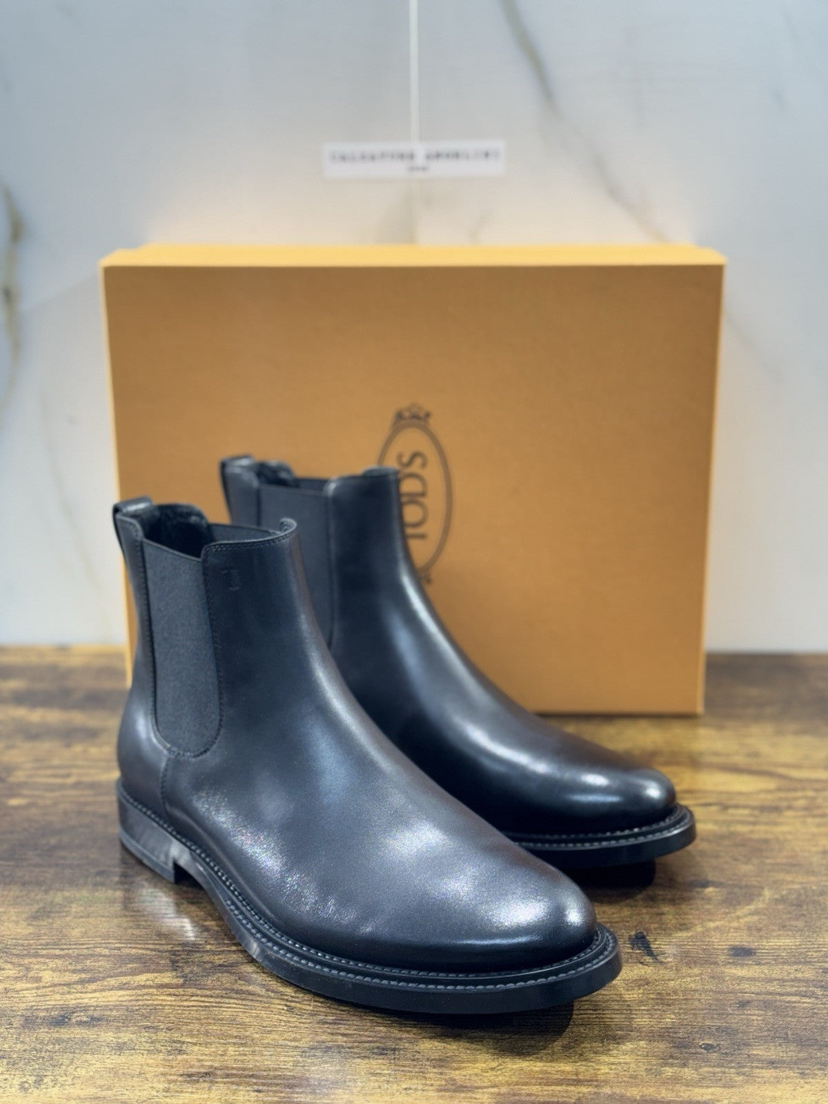 Tod’s Chelsea Boot  uomo Pelle Nera      luxury tod’s men boot 43.5