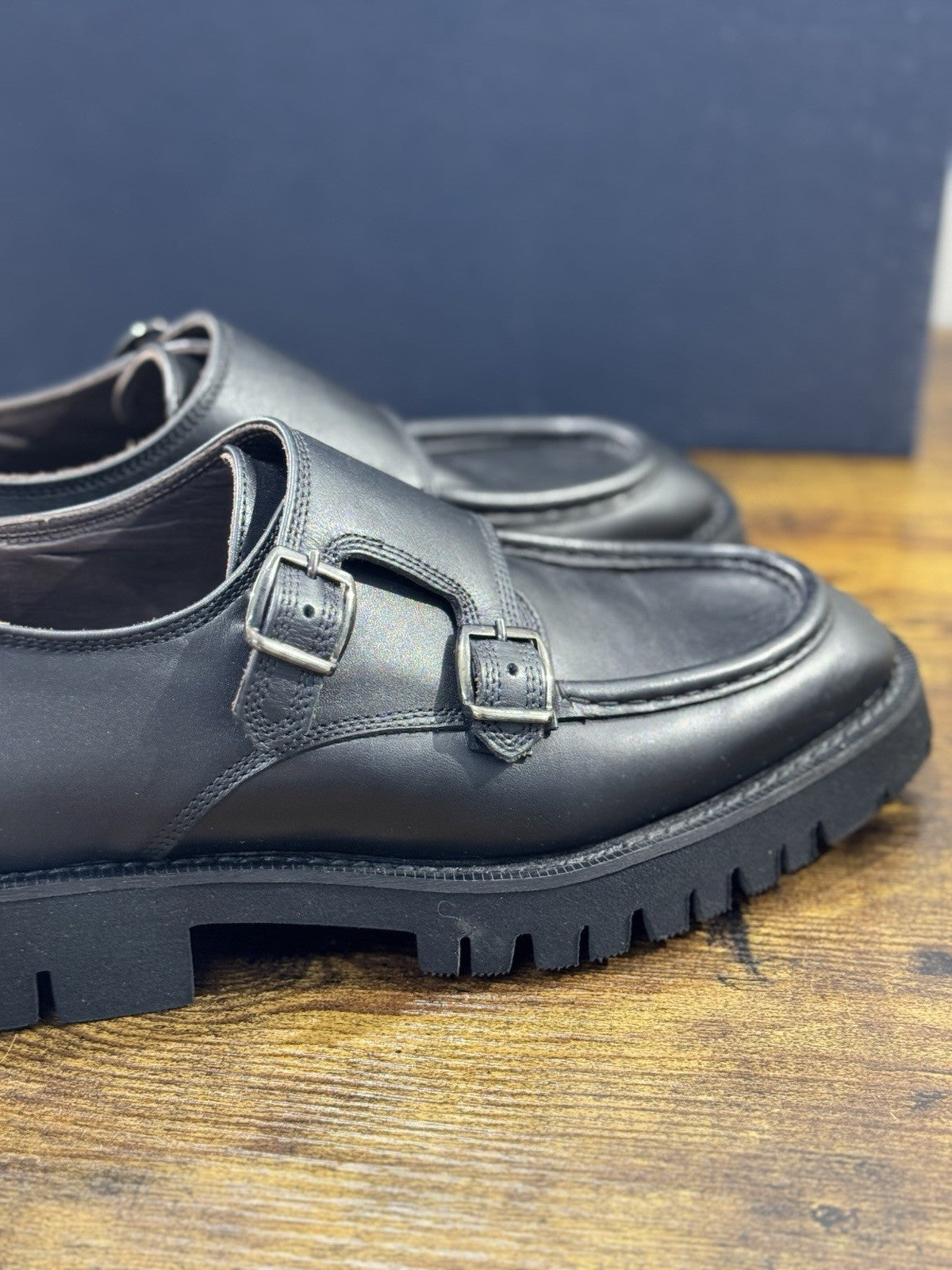 Seboy’s Mocassino Doppia Fibbia   Donna Pelle Nero Casual Woman Loafer 40