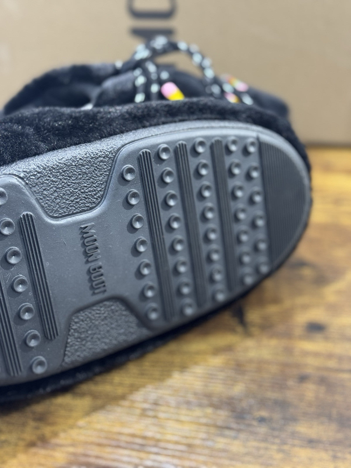 Moon Boot Mule Faux Fur Beads   Casual Icon Mountain Mule Nero 41/42