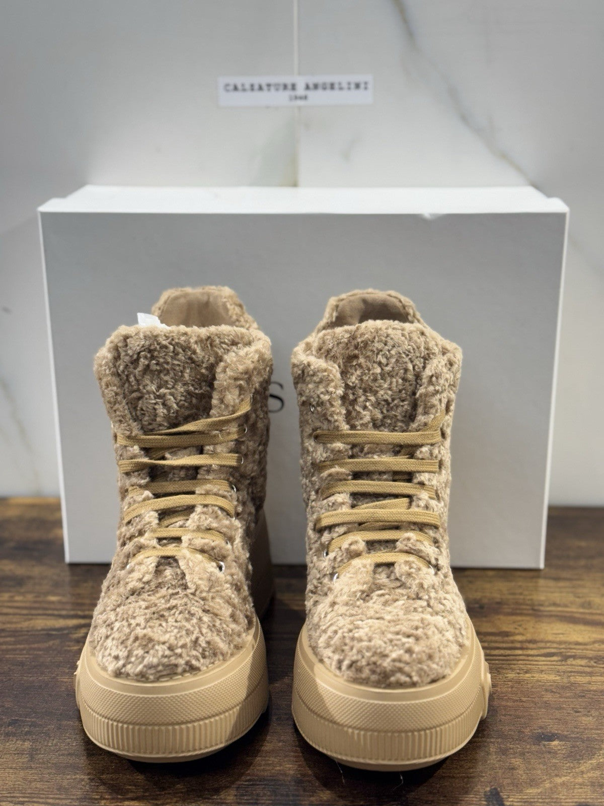 Casadei SNEAKER NEXUS HIGH IN PELLE Caramello Zeppa Casual Casadei 39