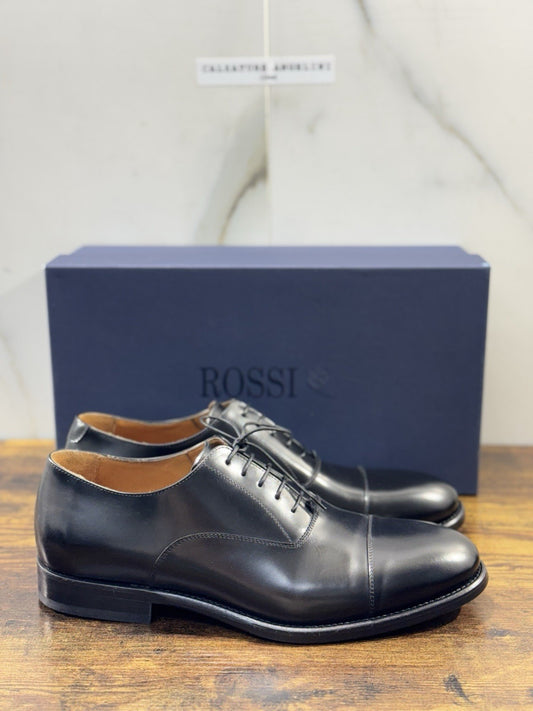 Rossi Scarpa Uomo Oxford Pelle Nera  Made In Italy 41