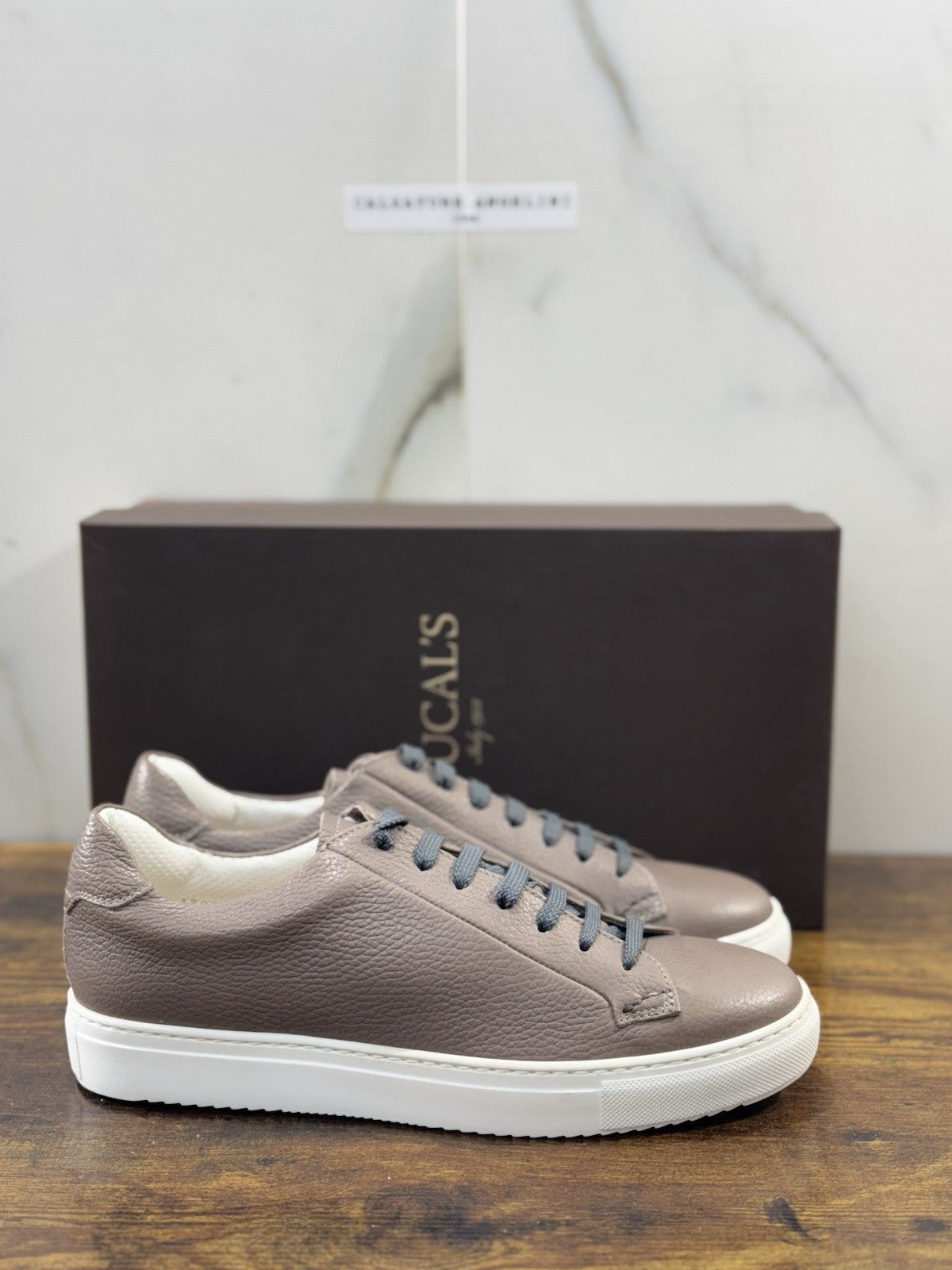 Doucal’s Sneaker Uomo Icon Pelle Antracite    Luxury Men Shoes Doucal’s 41.5
