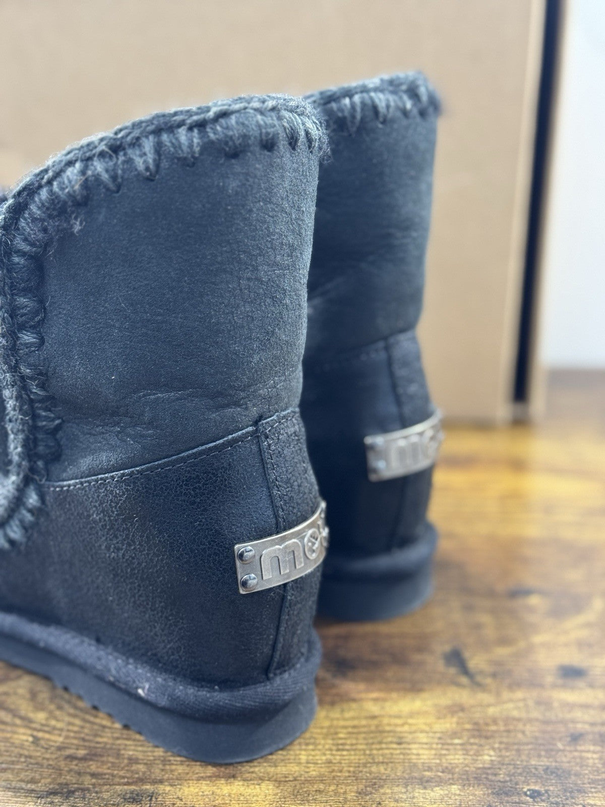 Mou eskimo Inner Wedge Short  Nero   Casual Mou Woman Boot Glitter Logo 39