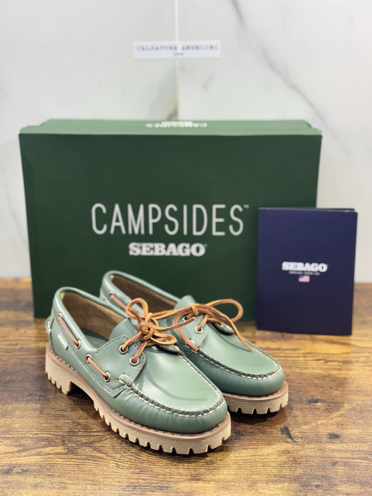 Sebago Mocassino Donna Ranger Pelle Verde Icon Woman Sebago Shoe 37.5