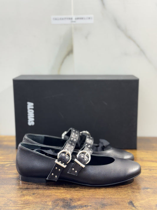 Alohas Ballerina Donna Pelle Nero   Casual Shoe 37