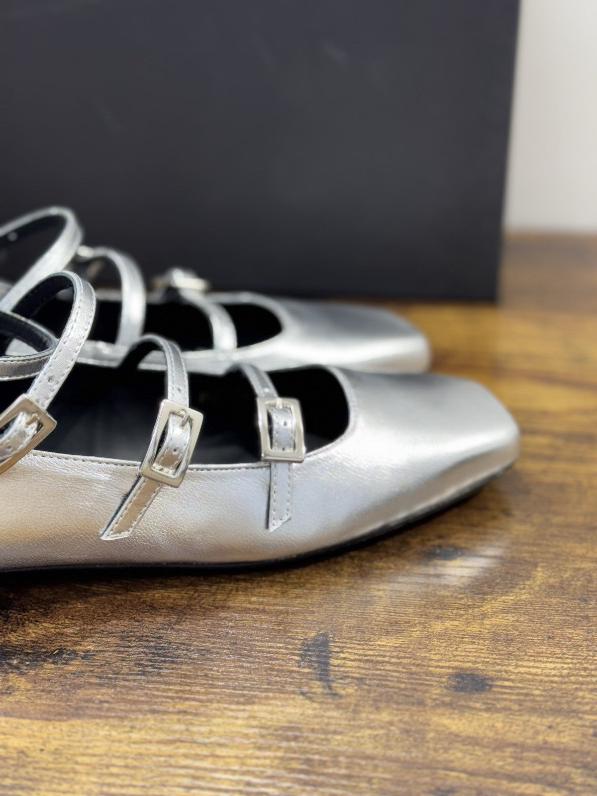Alohas Ballerina Donna Pelle Silver Casual Shoe 36