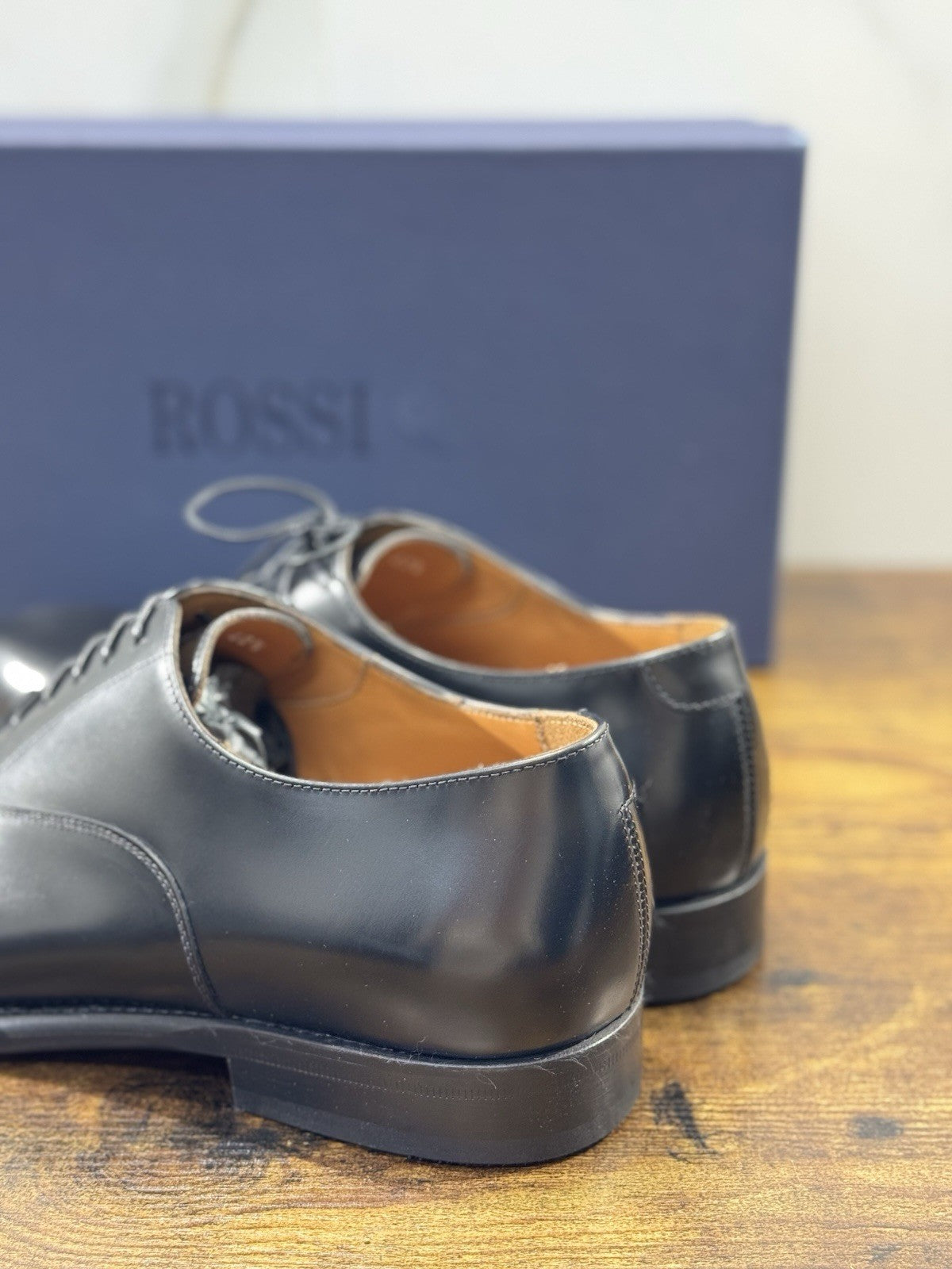 Rossi Scarpa Uomo Oxford Pelle Nera  Made In Italy 41