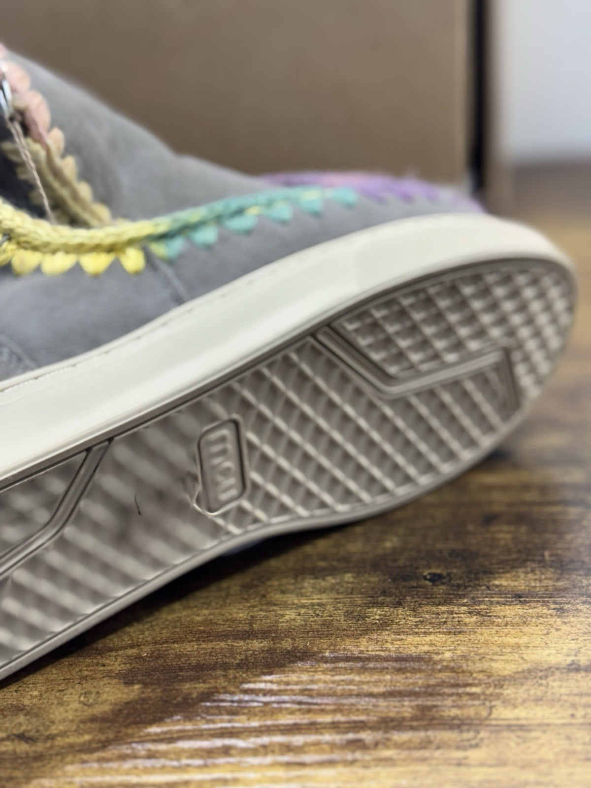 Mou eskimo Sneaker Rainbow  Casual Mou Woman Boot  Suede Grey 40