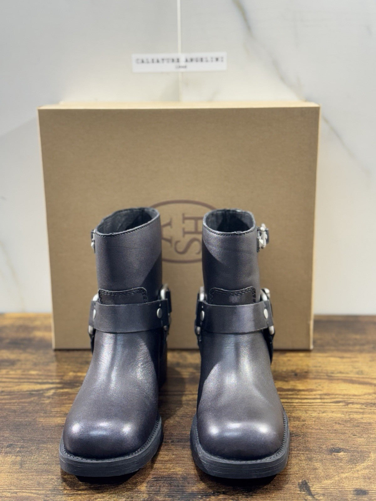 Ash Texas Black Pelle Biker Donna Ash 36