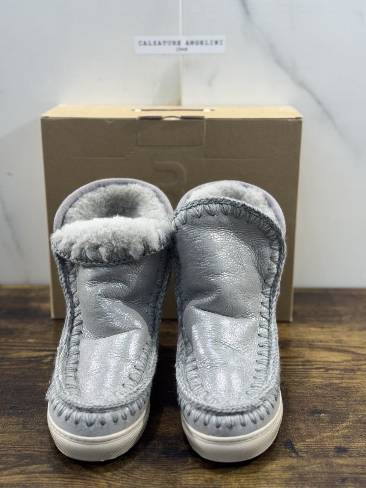 Mou Inner Wedge Sneaker    Casual Mou Woman Boot  Pelle Argento 40