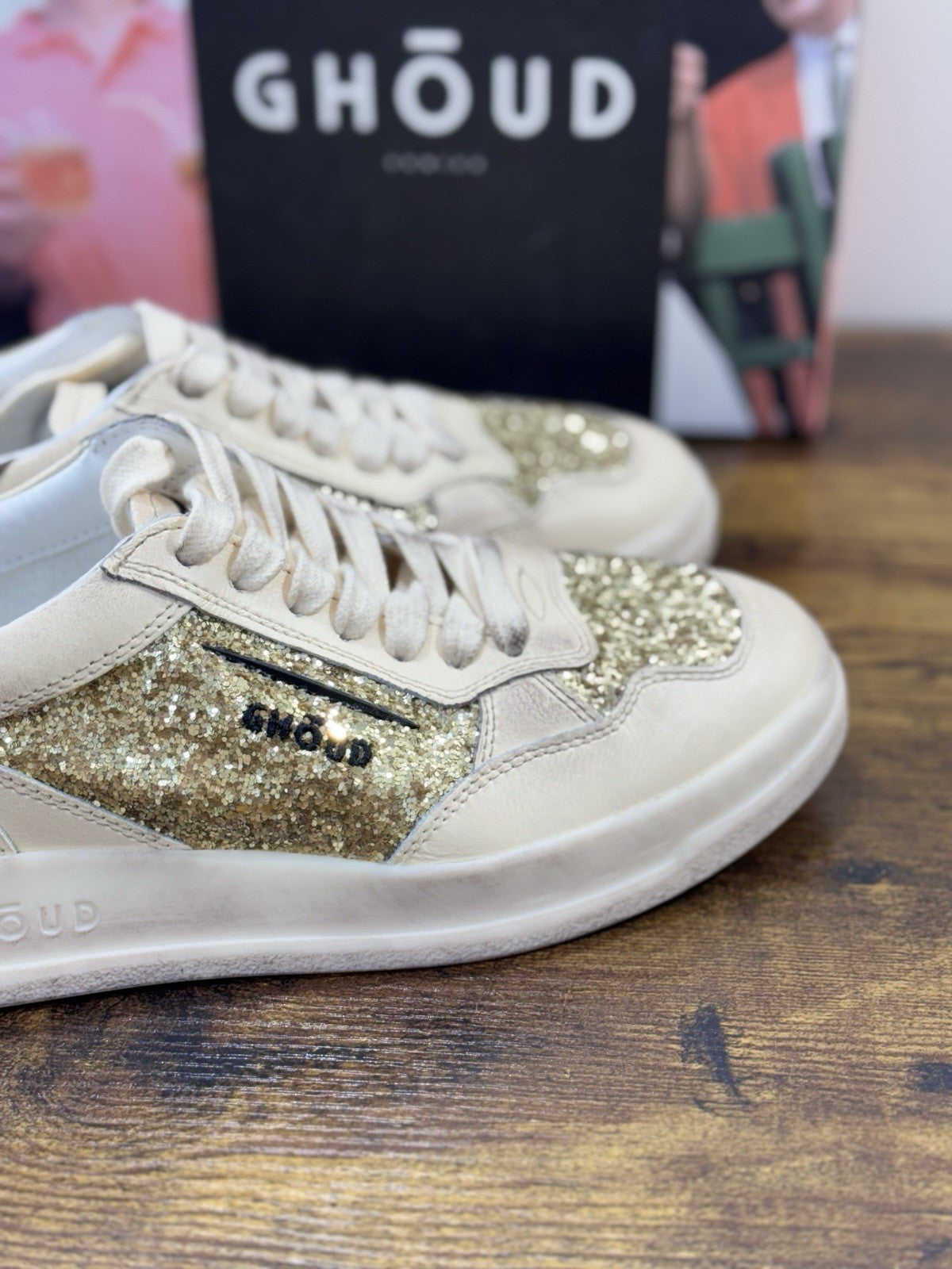 Ghoud Sneaker Donna Tweener Low Pelle Gold Brown     Casual Woman Sneaker 37