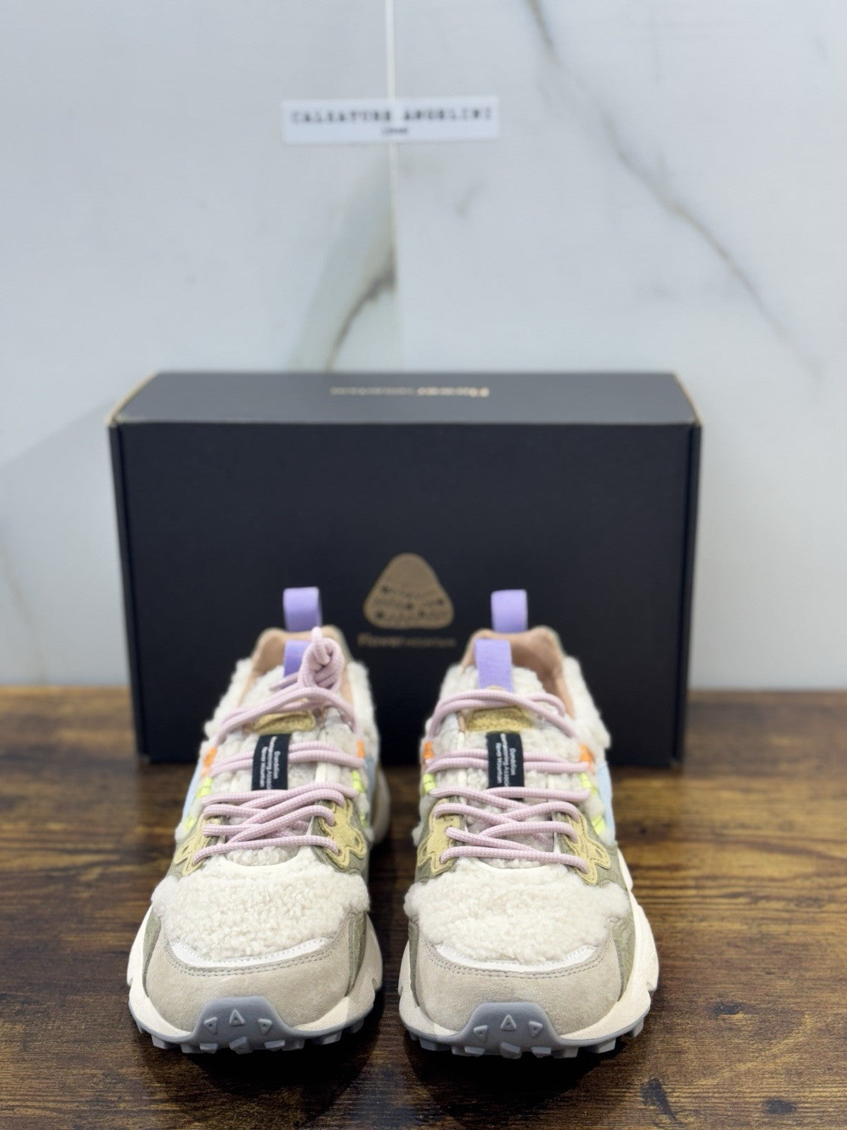 Flower Mountain Yamano 3 Beige    Light Suede Pony  Causal Snekaer Donna 37