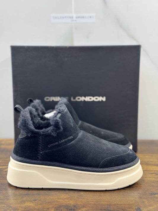 Crime London Sneaker Donna   Snooze Boot Pelle Nero Casual  Shoes 36