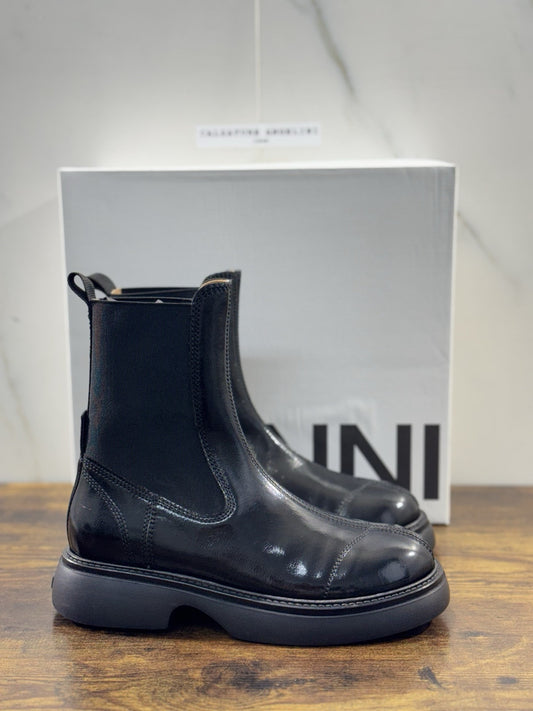 Ganni Chelsea Boot Donna Pelle Nero Causal Boot Donna Ganni 37