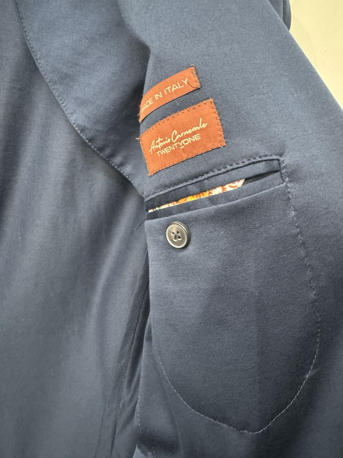 Twenty One Giacca Uomo 2 Bottoni  Blu Filo Di Scozia 46
