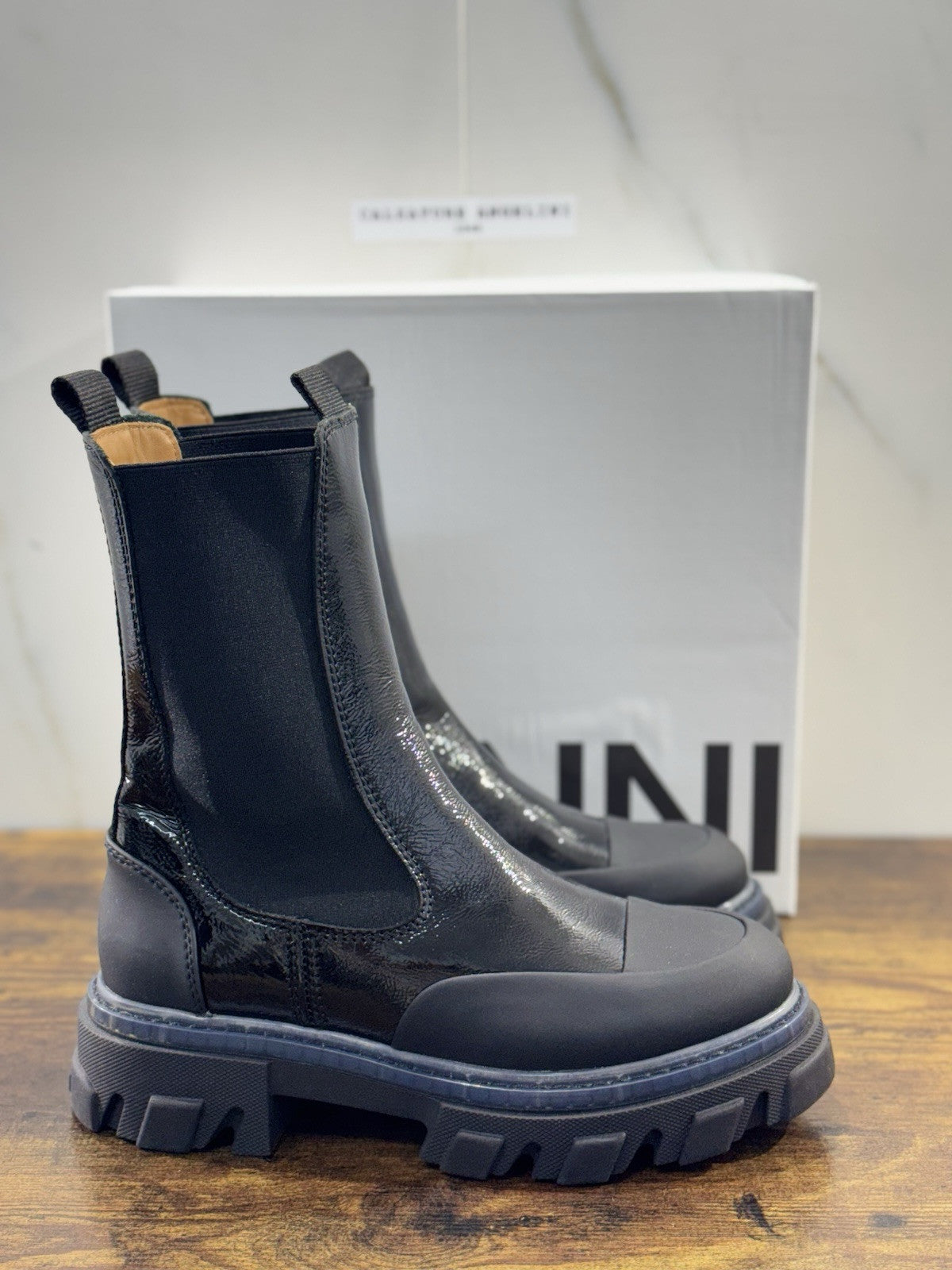 Ganni Chelsea Boot Donna Pelle Nero Causal Boot Donna Ganni 40