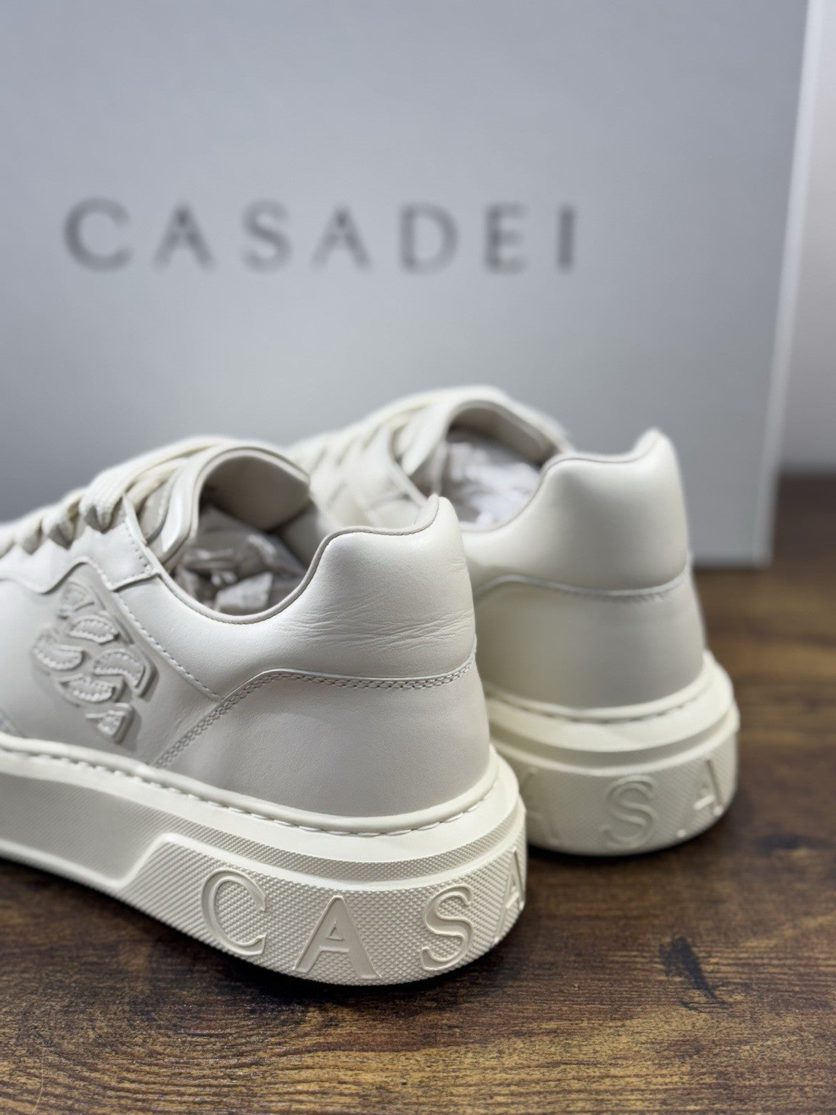 Casadei Sneakers Casadei Off Road in Pelle Milk  Luxury Casadei Casual 38.5